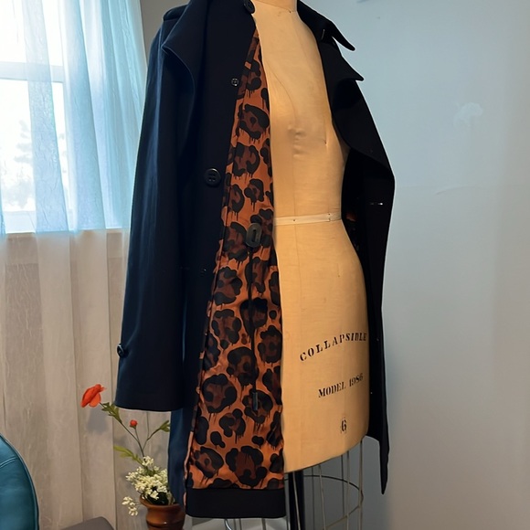 COACH convertible wool/viscose trench. NWOT - Picture 3 of 6